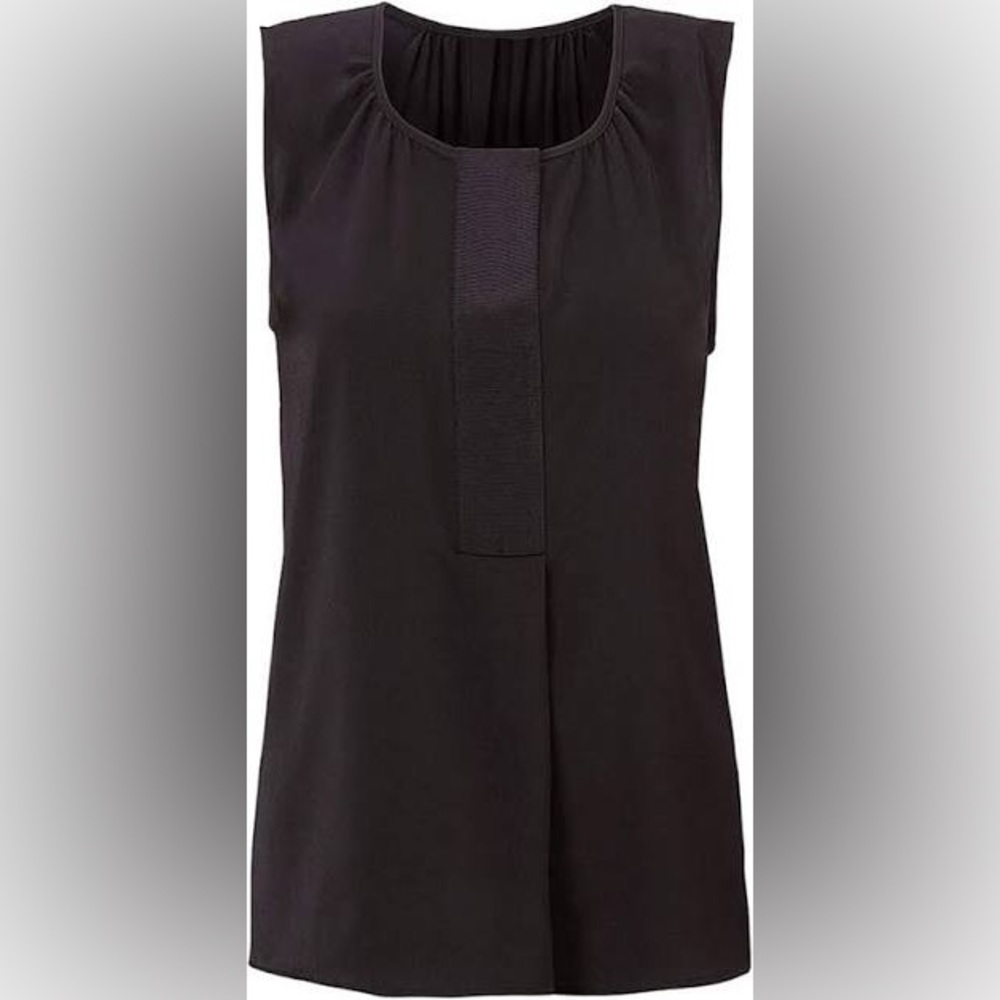 Cabi Snap Blouse Black Sleeveless Style # 5540 L